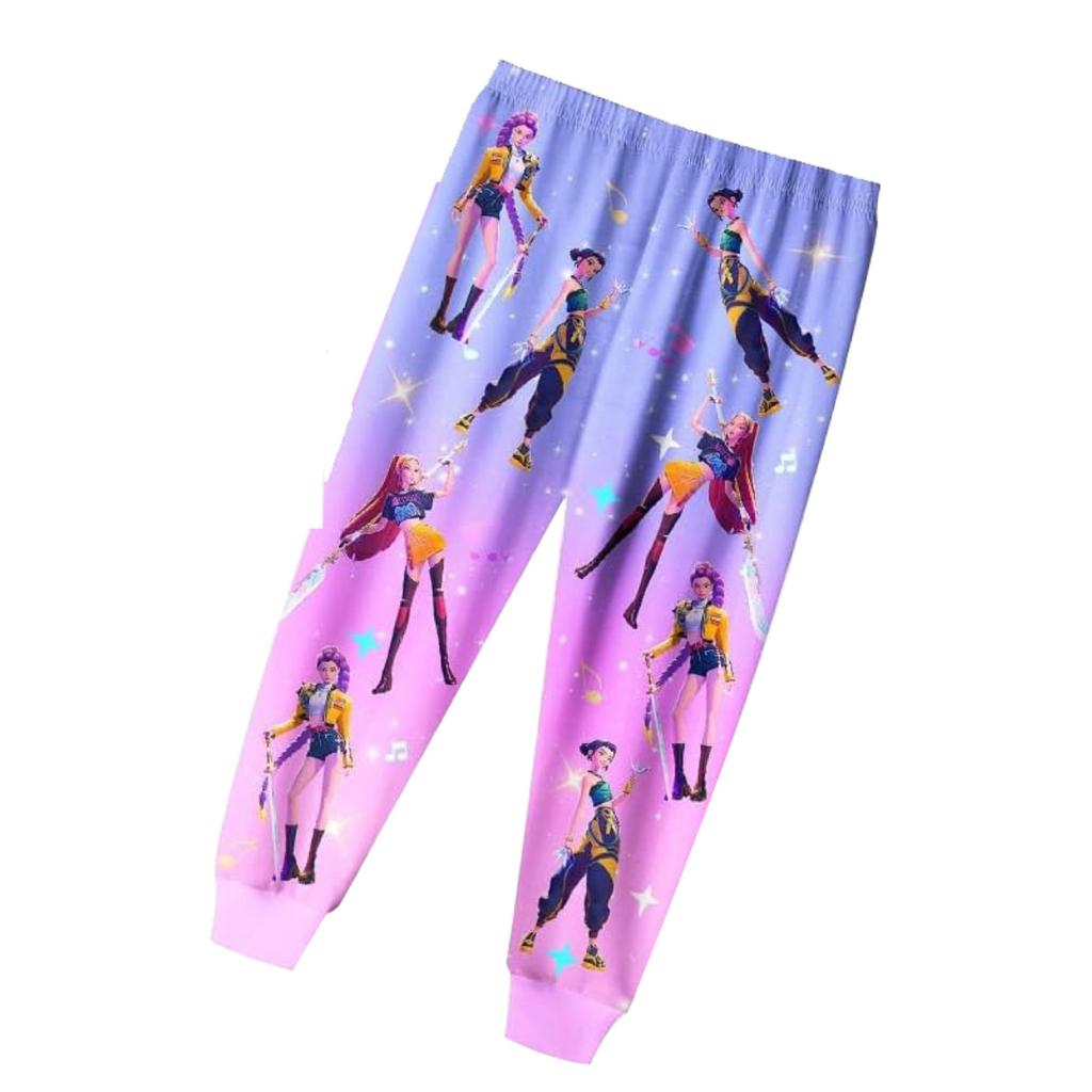 Children's Long-sleeved Trousers Two-piece Round Neck Long-sleeved Cartoon Print Suit