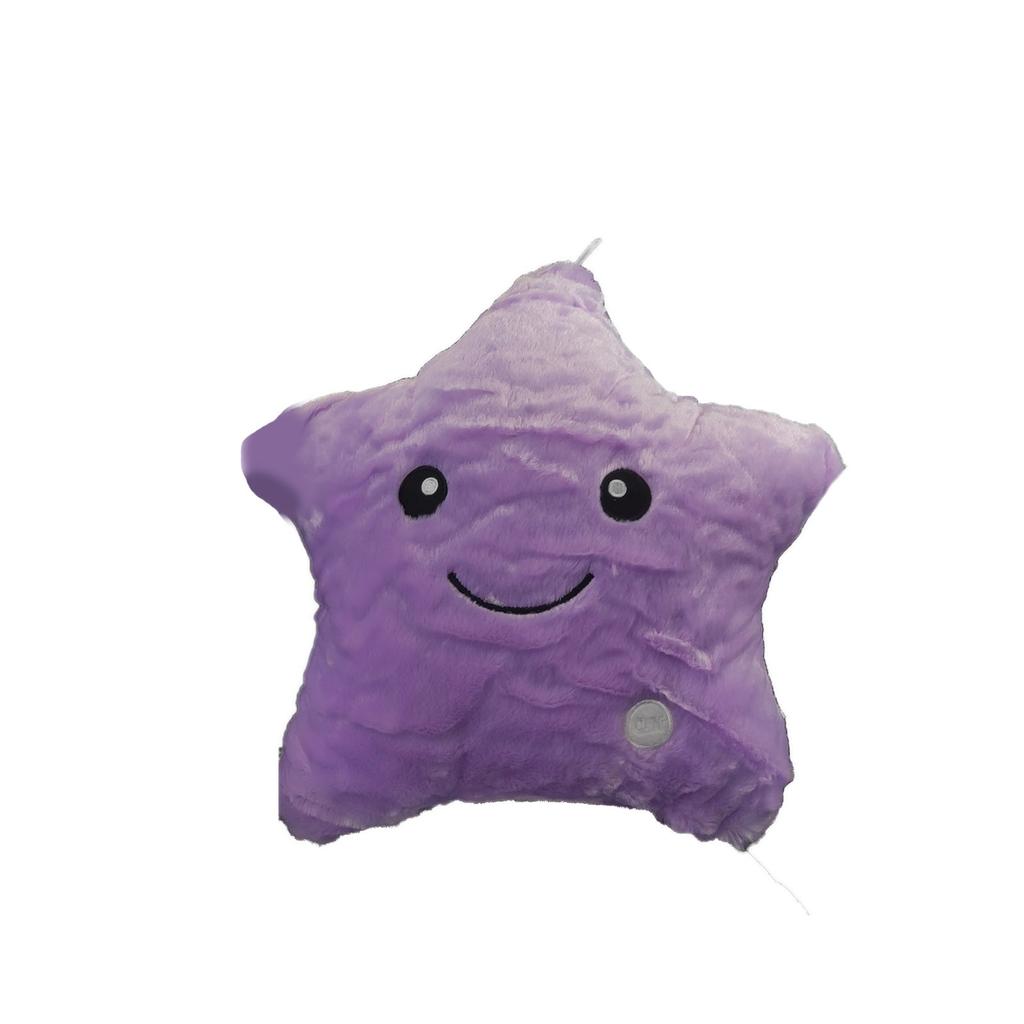 Colorful Five-pointed Star Luminous Glowing  Soft Plush Children Cute Toy