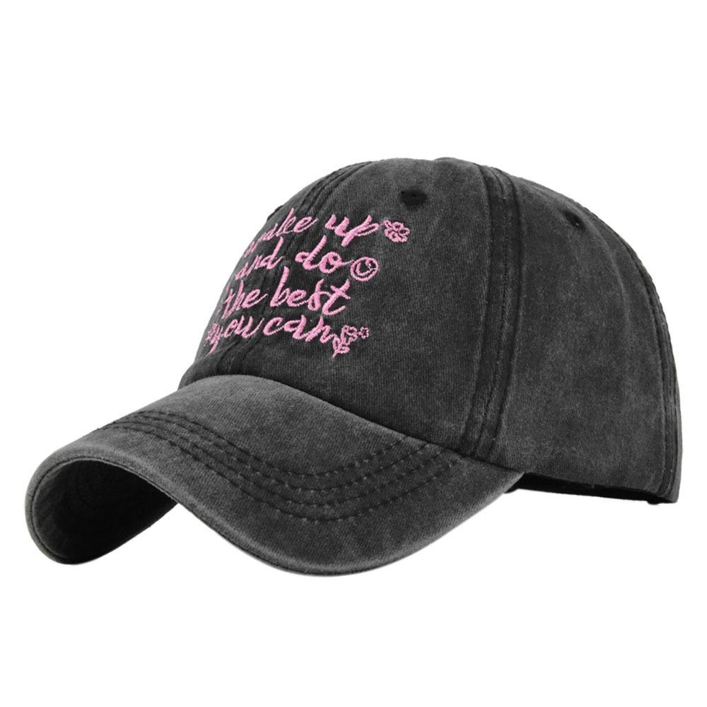 Embroidered Letters Casual Hat Sun Protection Hip Hop Bonnet Sports Sun Hat for Women Men