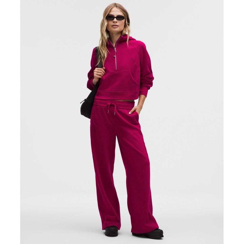 Lululemon Scuba Oversized Half Zip Hoodie Berry Rumble