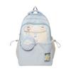 Girls Nylon School Backpack Waterproof Soft Sweet Style For Campus Use