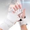 Halbfinger-Boxhandschuhe Sandsack Offene Handflächen Kampf Kickboxen Sparringshandschuhe für Männer Frauen Boxen Training Weiß