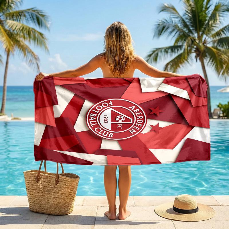 Asciugamano da Spiaggia Asciugatura Rapida Aberdeen FC Stampa Microfibra Assorbente Portatile da Viaggio Asciugamano da Nuoto