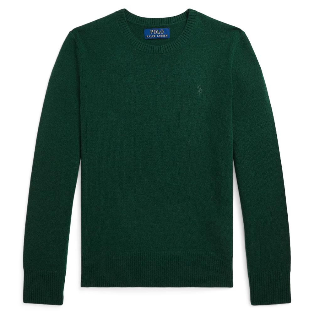 Polo Ralph Lauren Sweater FW24 Logo Embroidered Crew Neck Pullover Long Sleeve Kids sweater Academy-Green CWPOSWEY6820527-300