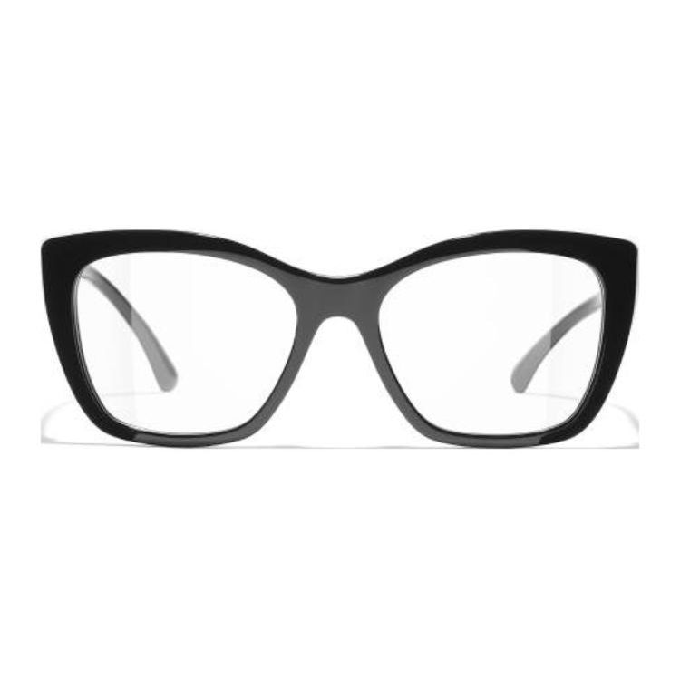 

Chanel Logo Acetate Butterfly Sunglasses Men sunglasses Black CH3460C622 52