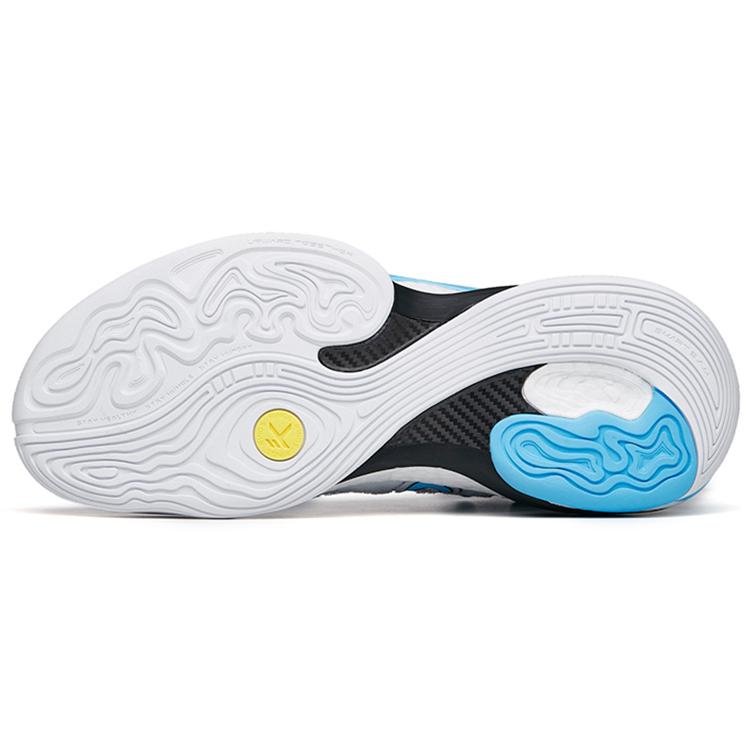 New Anta KT7 KT 7 Nitrogen Technology Anti-Slip Wear-Resistant High-Top Basketball Shoes White Blue 112221101-3