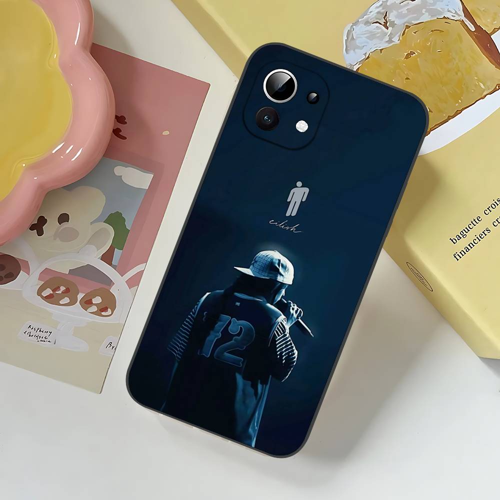 E-eilish Singer B-BILLIE-S Phone Case Black Case With For Xiaomi 11 12 Redmi Note 11 5G 8T 9A 9 10T Note8Pro Note9 12S Ultra Redminote11PRO