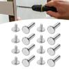 100 Pairs M2 Rivet Set Stainless Steel Flat Round Hex Socket Hd Stud Set for Construction Woodworking