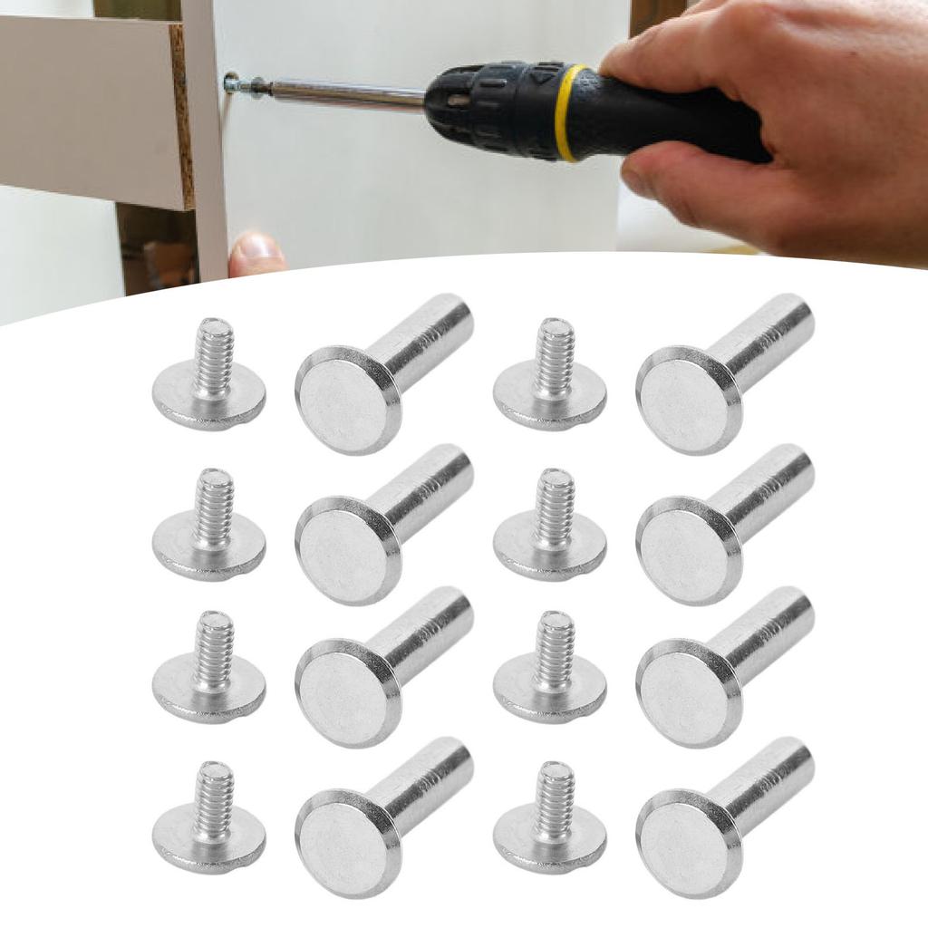 100 Pairs M2 Rivet Set Stainless Steel Flat Round Hex Socket Hd Stud Set for Construction Woodworking