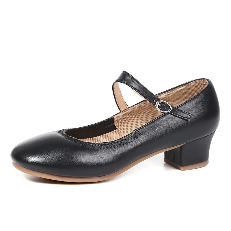 Fashion Elegant Best - Selling Gold Shiny Mary Jane Dance Shoes, Buckle Strap & Mid Heel, Ideal for Ballroom Dance