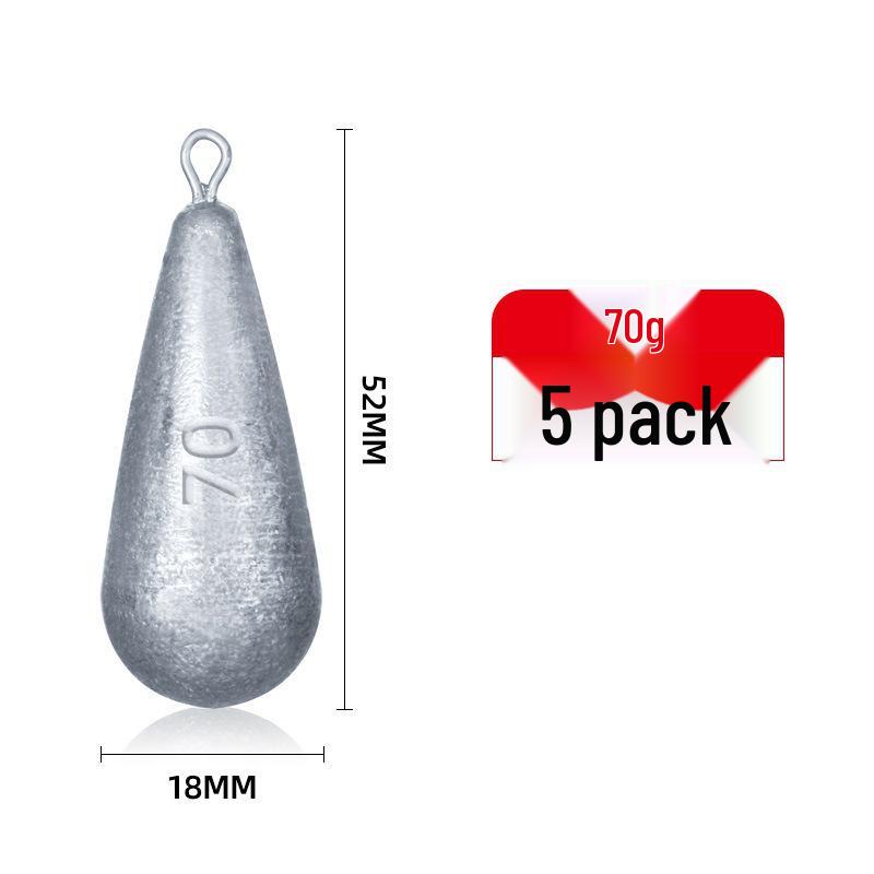 Aluminum Anti-Snagging Water-Drop Sinker for Long-Distance Off-Bottom Raft Fishing