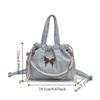 Magnetic Buckle Silver Butterfly  Backpack Metal Chain Pearl Chain Handbag  Daily
