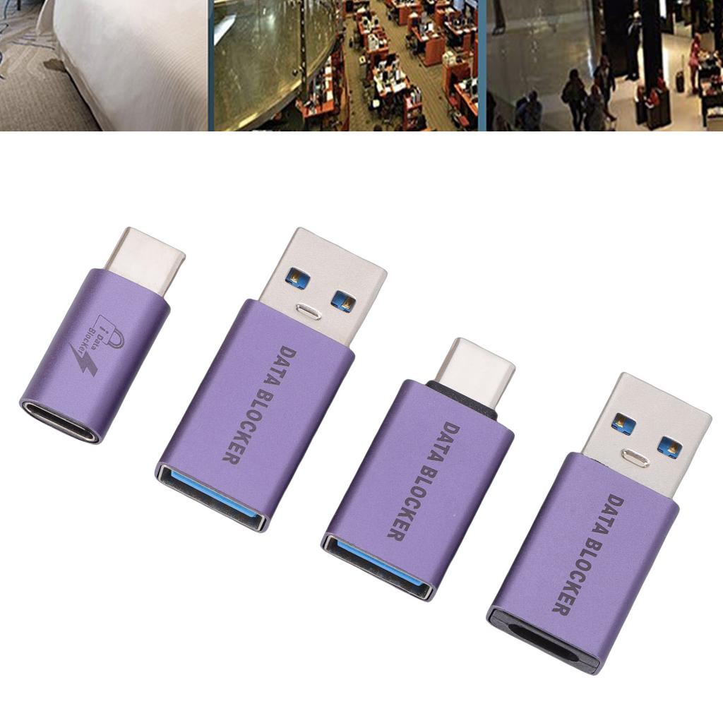 Data Blocker USB A Male To USB C Female Refuse Hacking for Any USB Mobile Phone Quick Charging