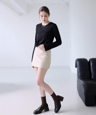 Hye Young Kim Cord Set Suede Mini Skirt - Light Beige