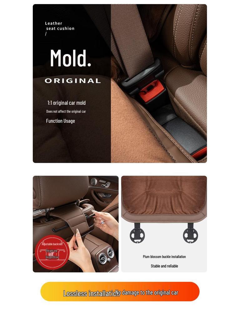 Flannel Warm Car Seat Cushion for Ideal L Series, Xiaomi SU7, YU Series