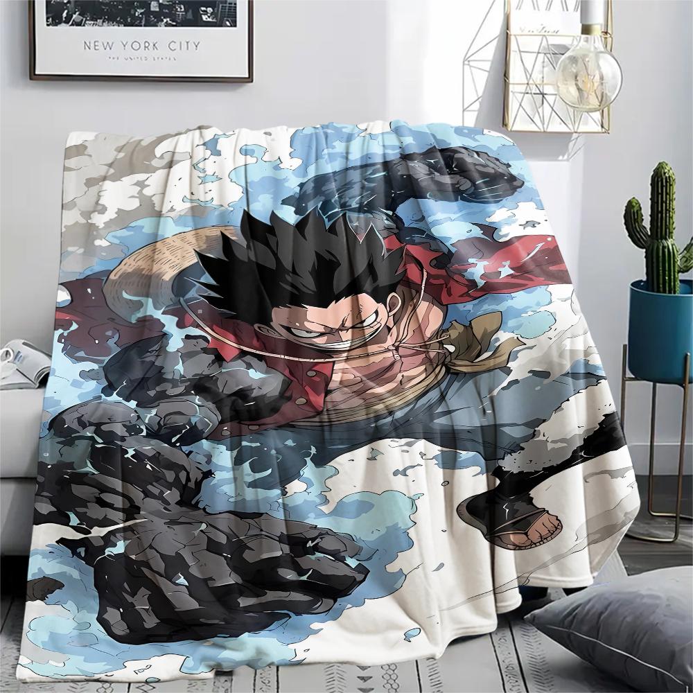 Coperta in Flanella con Stampa Personaggio One Piece, Alta qualità Confortevole per Tutte le Stagioni, Arredamento per la Casa, Calore e Comfort, Perfetta per Regali di Natale