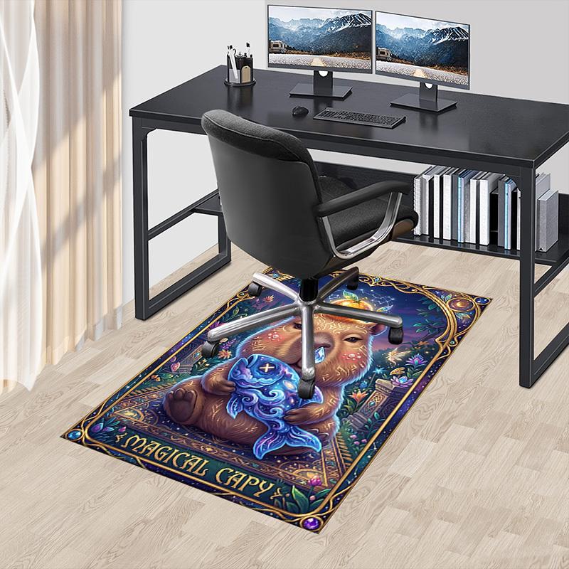 1PC Magical Capybara Non-Slip Floor Carpet Compatible for Office&Living Room&Bedroom&Dining room -  Soft & Pattern-G0368