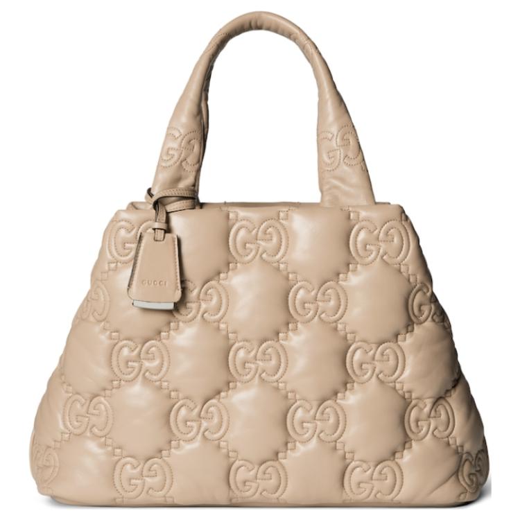 

Gucci GG Matelassé Interlocking G Pattern Hook Closure Leather Tote Bag Women tote bags oatmeal 781386-AADC8-9511 Basic Set (Bag+Dust Bag)