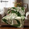 Lily of the Valley Cartoon Anime Print Flannel Blanket Soft Warm Throw for Kids Bedroom Sofa Bed Christmas Office Car