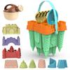 1 Set Kid Beach Toy Food Grade Smooth Edge Exquisite Shape Bright Color Wide Application Relieve Stress Realistic Sand Beach