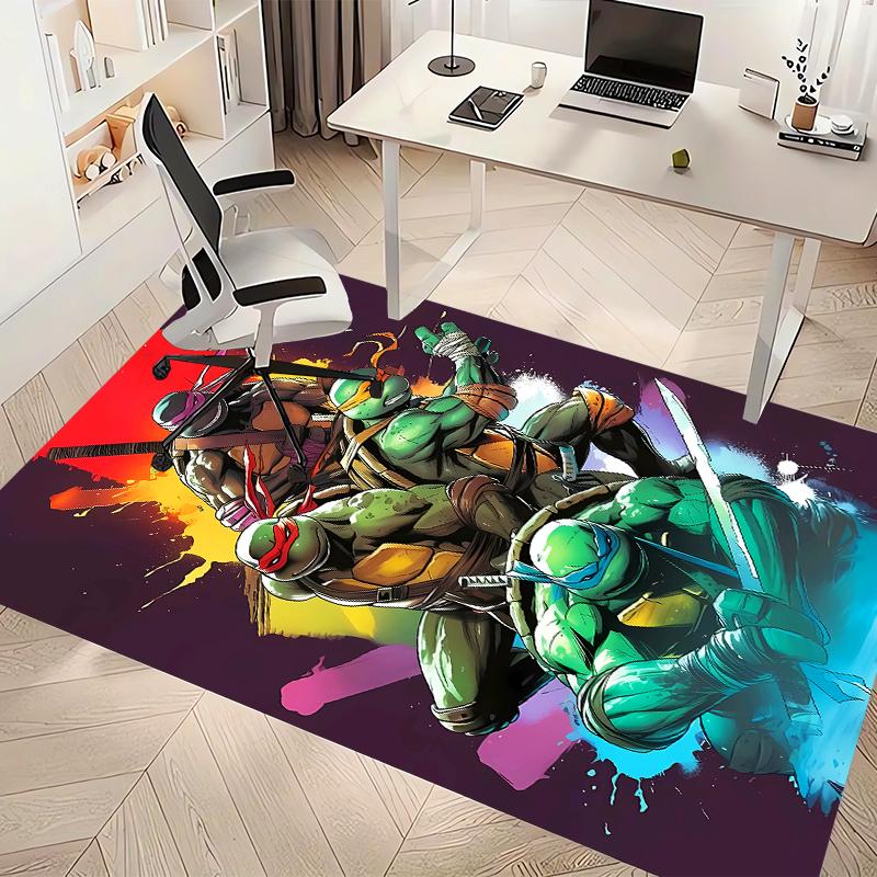 Teenage Mutant Ninja Turtles Printed Absorbent Washable Carpet, Non-Slip Bathroom Mats, Kitchen Rugs, Yoga Mat,Living Room Entrance, Camping Picnic Ru