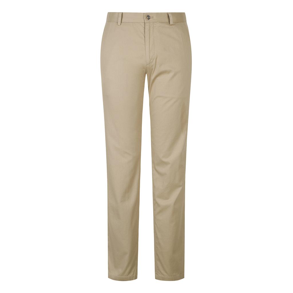 FERRAROMILANO Men'S Basic Cotton Twill Chino Pants Beige (Am0Dsl10353)