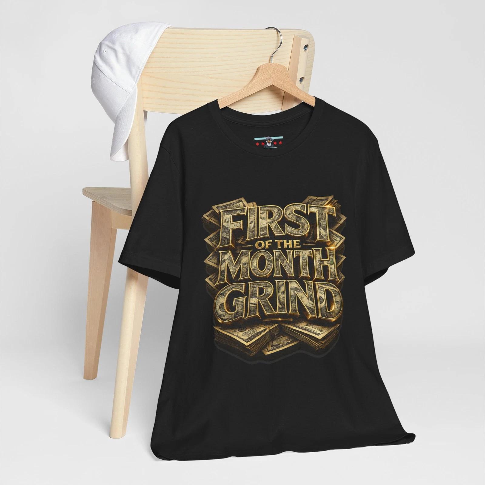 First of the Month Grind Shirt 90s Hip Hop Hustle Streetwear Tee L
