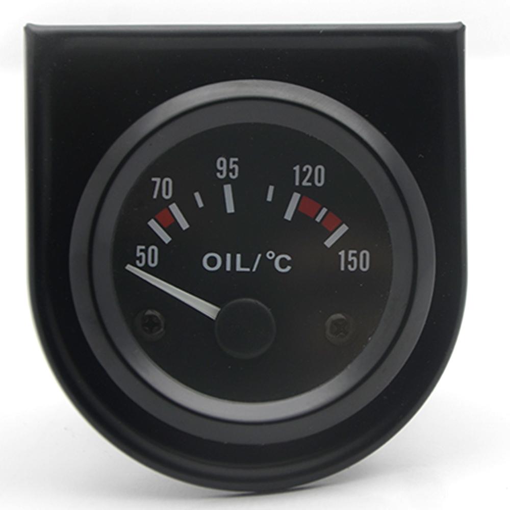 2' 52MM Black Water Temp/Oil Temp/Oil Press PSI/Oil Pressure KG/Volt/Ammeter/Fuel Level Gauge Car Meter with Bracket Pod Holder