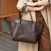 Burminsa Cowhide Genuine Leather Soft Large Tote Shoulder Bags For Women 2026 Luxury Designer Big Shopping Work Ladies Handbags