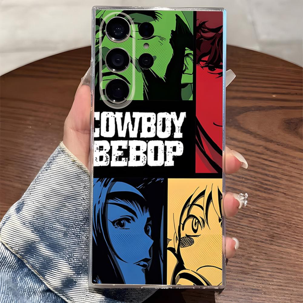 

C-CowboyS B-Bebop Spike Phone Case For Samsung S25 S24 Ultra S23 Fe S22 S20 S21 Plus Plus 5G Fe Transparent Cover Samsung s24