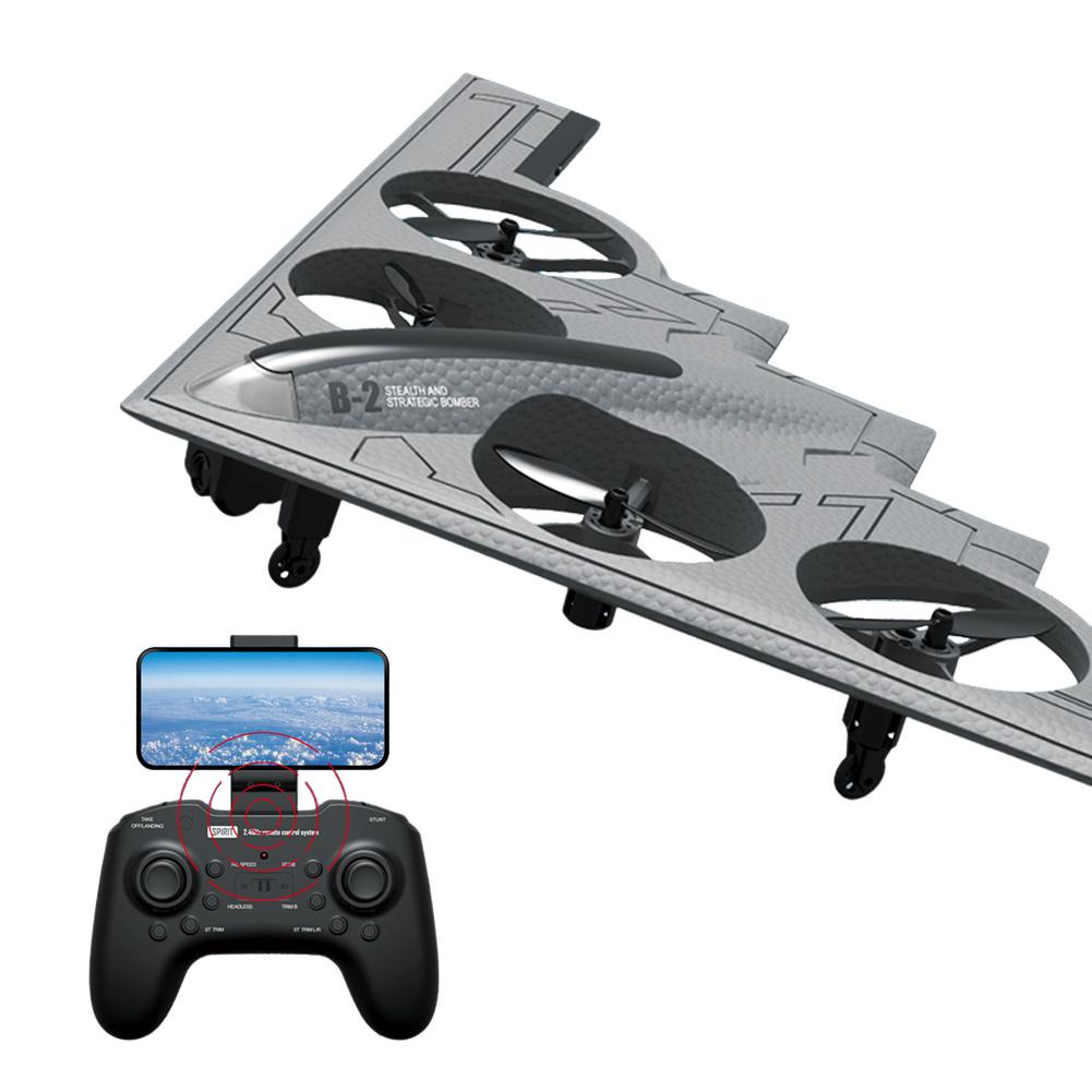 B2 2.4GHz RC Plane 360° Flip Remote Control Bomber Airplane With LED Light Gifts For Beginners Boys Girls