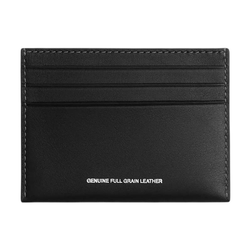 Coach Ellie 10 Elephant Pattern Cow Leather Card Holder Men's Black Black