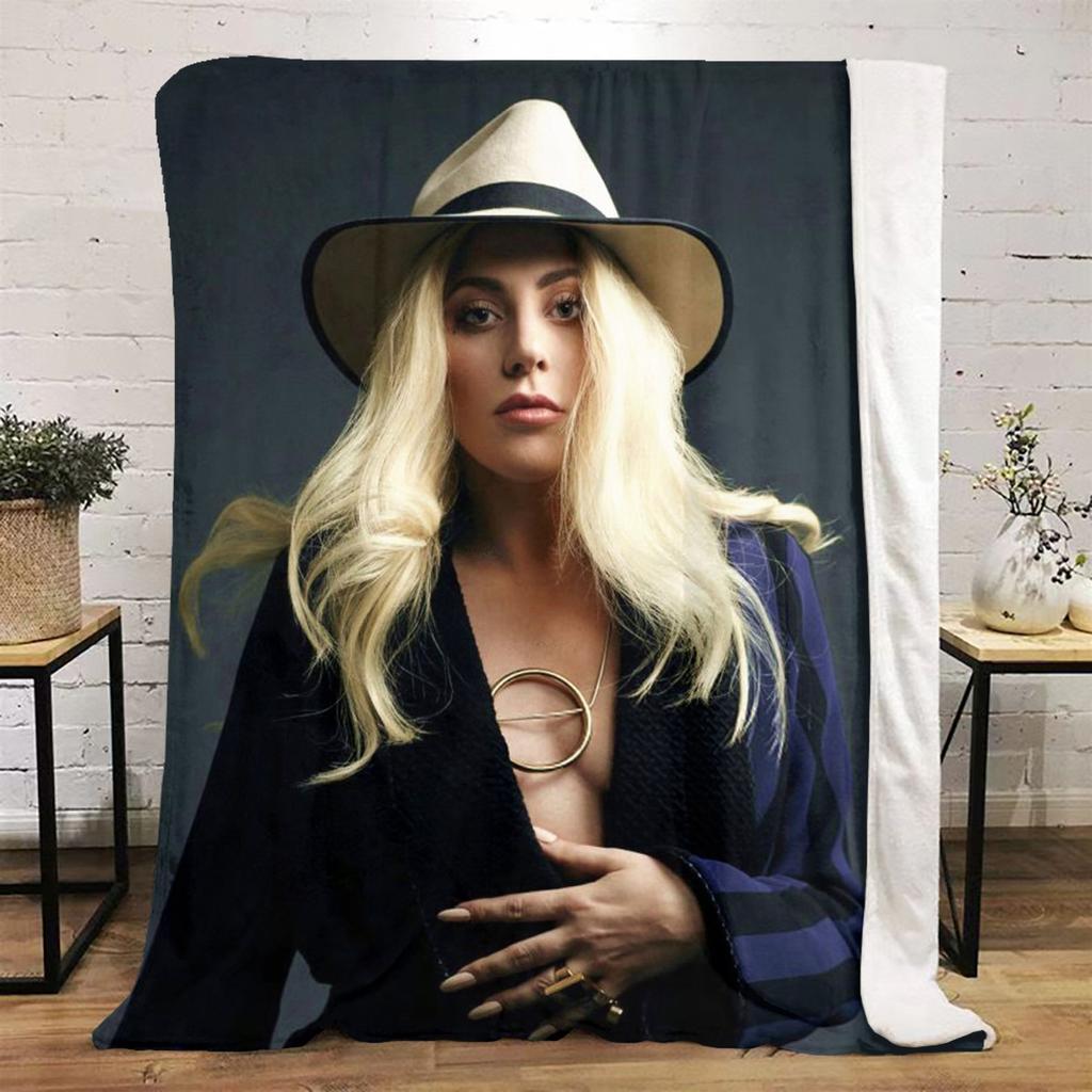 Lady Gaga Blanket All Seasons Soft Comfortable Sofa Office Nap Blanket Travel Blanket Holiday Gift