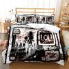 3D Digital Printed Bedding Set, Black Skull Head Series Bedding Cover, Pillowcase, Duvet Cover, AU240 * 270, Extra Large Home Decoration