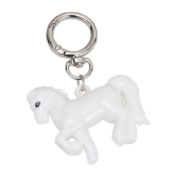 

Stylish Bag Accessory Horse Keychain in 3D Design Using Premium Acrylic for Gift Giving Personal Style Lightweight Charm белый