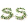 Easter Egg Artificial Garland 210cm Colored Wreath W/Eggs & Green Leaves Hanging Wall Decor for Mantle Spring & Table Centerpiec