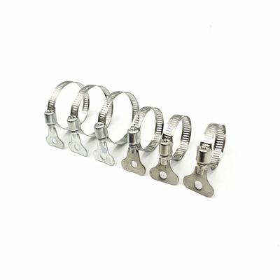 American-Style Stainless Steel Self-Tightening Hose Clamp with Hand-Tightened Handle