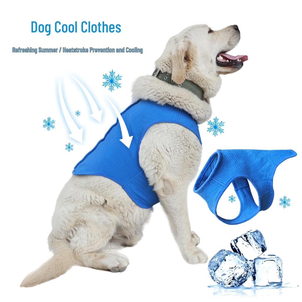 Pet Cooling Vest: Summer Ice-Feel Short Sleeve for Cats & Dogs, PVA Material