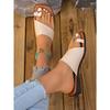 Women's New Foreign Trade Large Size Toe Slippers Women's Beach Sandals Flat Bottom Comfortable