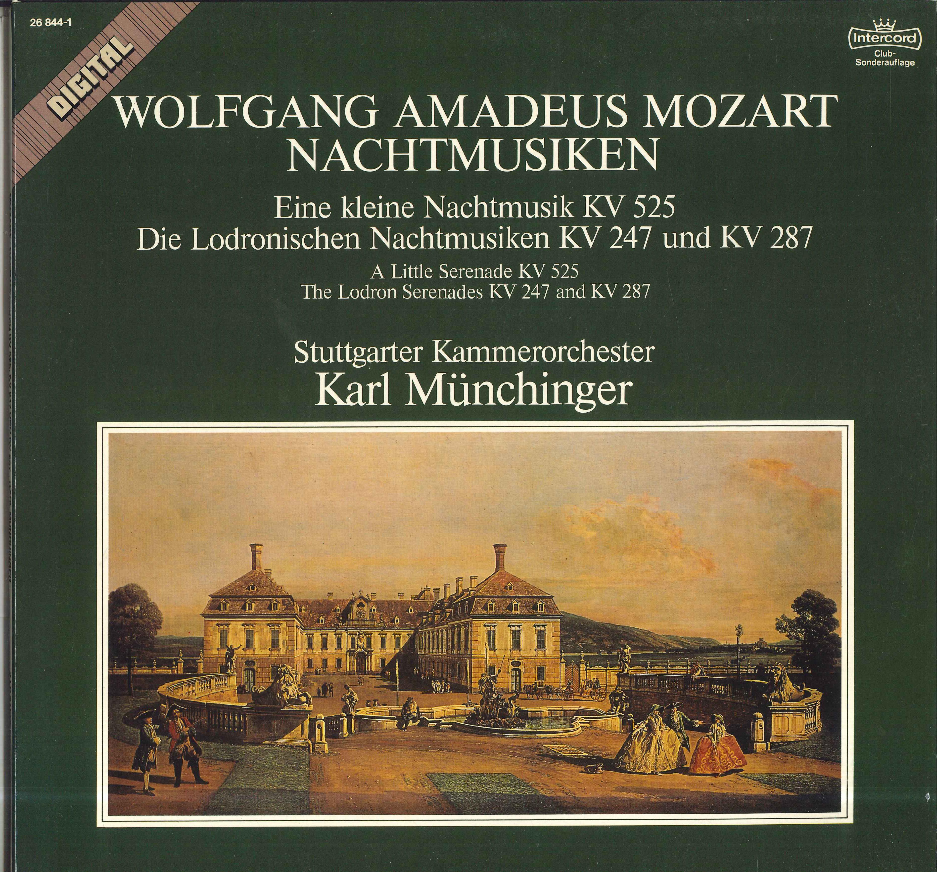 

LP Record KARL MUNCHINGER STUTTGARTER KAMMER Mozart Nachtmusiken Eine Kleine N 268441 INTERCORD I Germany Classical Used