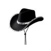 Adult Western Hat with Curled and Trim