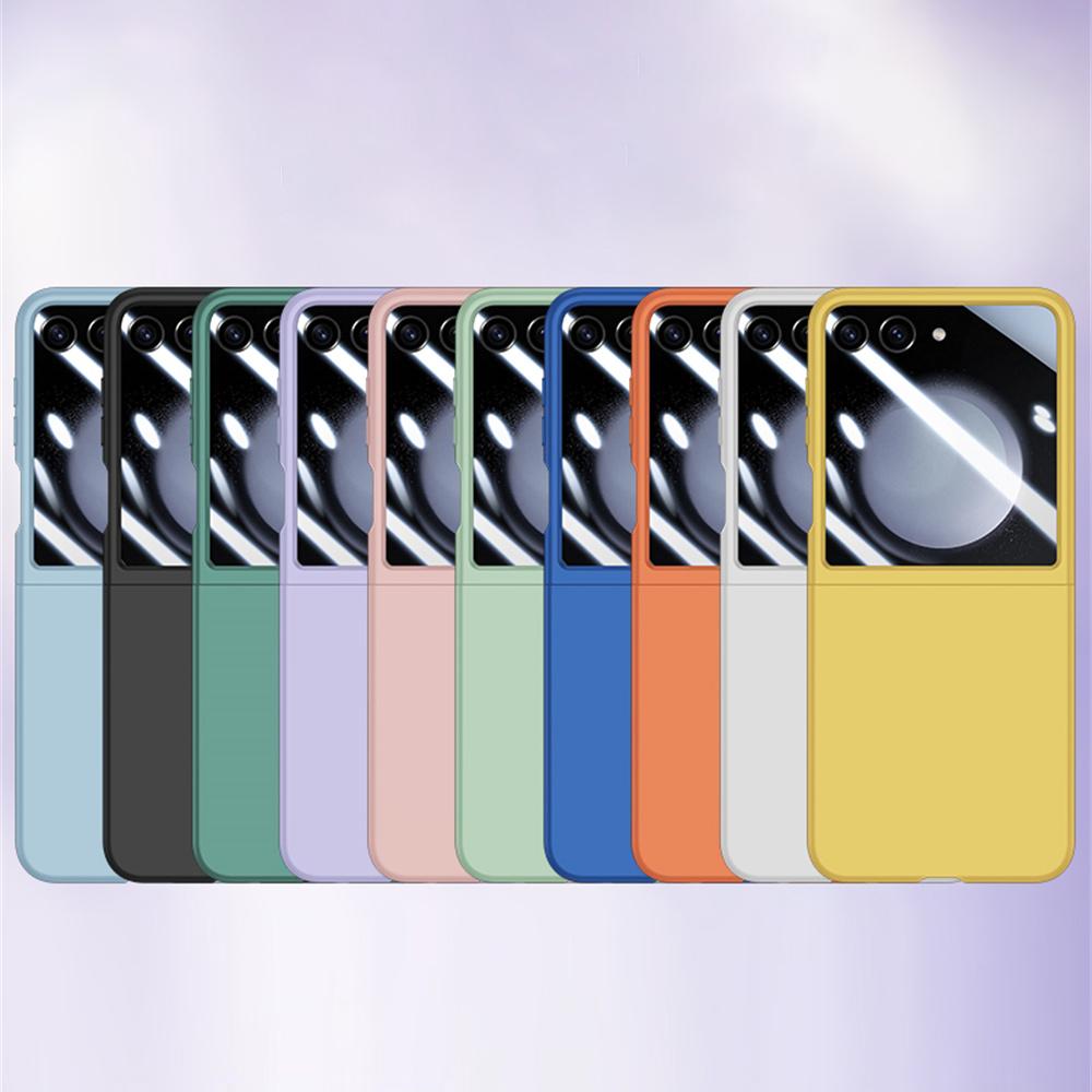 Ultra Slim Skin Feeling Matte PC Phone Case For Samsung Z FlIp 8 7 FE 6 5 Screen Protector Candy Color Shockproof Back Cover