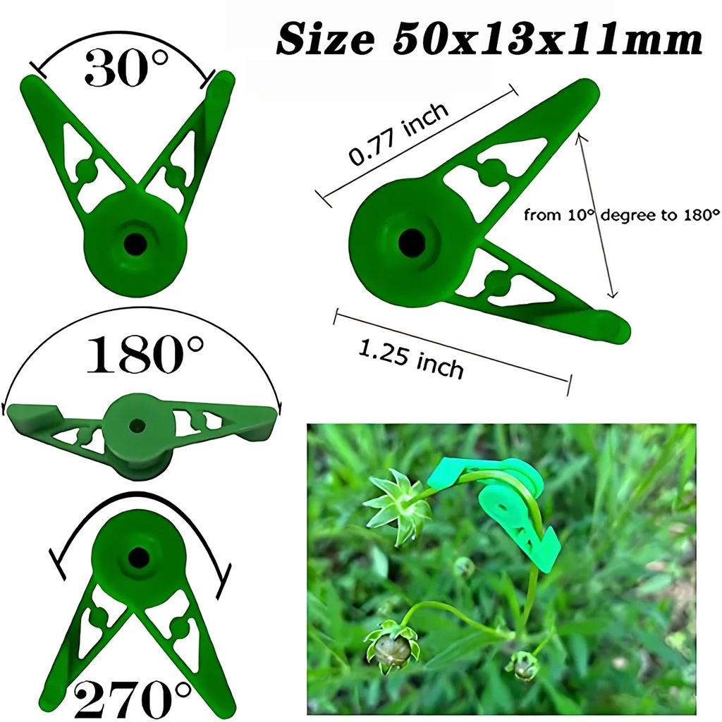 360 Grad verstellbare Pflanzenastbiegeklammern für den Gartenbau Stamm Niedrigstress-Trainingswerkzeug Gartenbau-Biegegerät