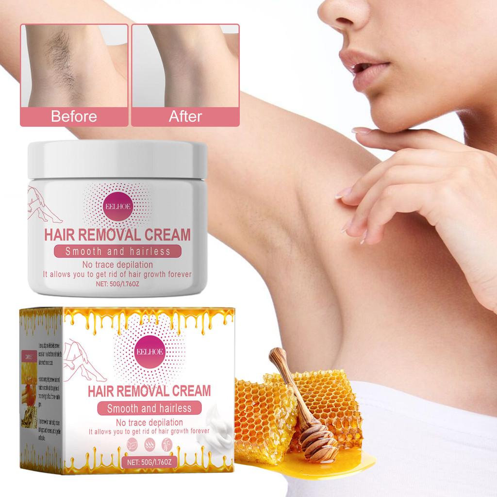 Eelhoe Honey Depilatory Cream Gentle Hair Removal For Smooth Silky Skin 50g