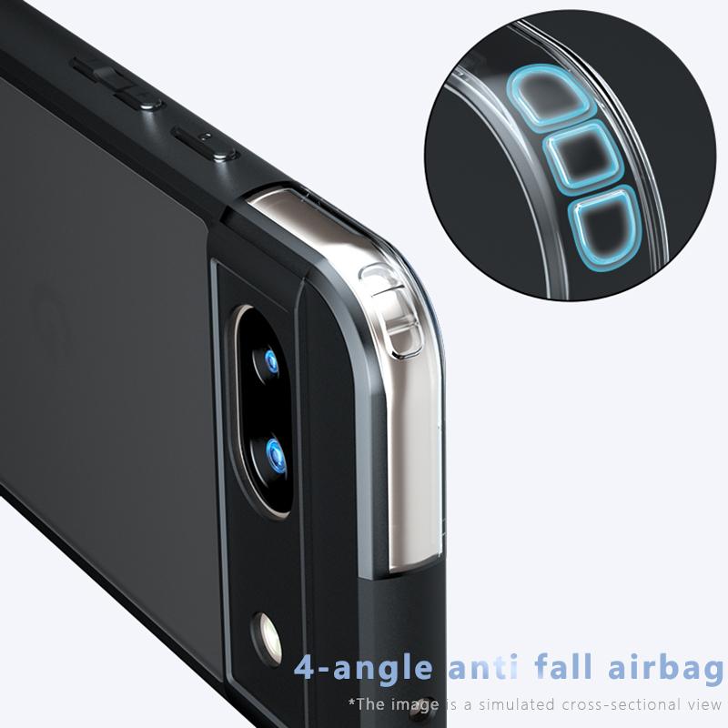 Für Google Pixel 8a Hülle Matte Oberfläche PC+TPU Hybrid Handyhülle