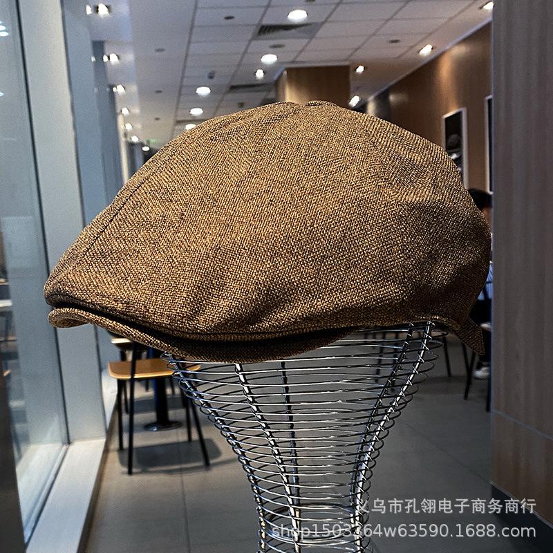 

American Retro Coffee Forward Hat Children Travel in Western Sichuan Photo Beret Versatile Fashionable Face Cap M 56-58cm кавовий