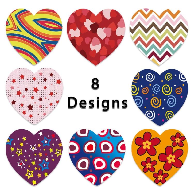 500 Pcs Multipurpose Heart Labels Valentine's Day Stickers Gift Wrapping Tags