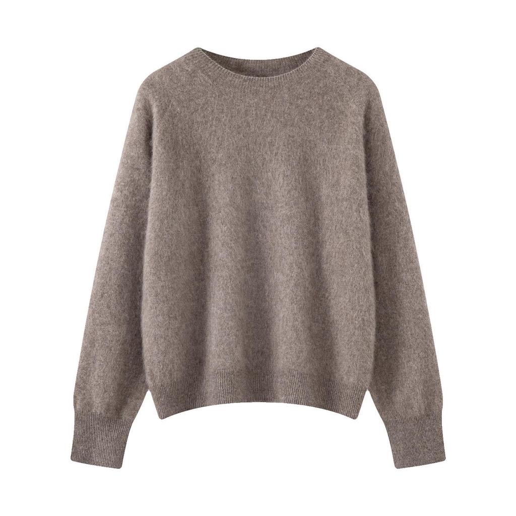 2026 Autumn/Winter Women's Loose Round Neck 100% Wool Long Sleeve Sweater