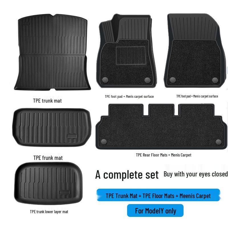 Custom TPE Floor and Trunk Mats for Tesla Model 3 & Y