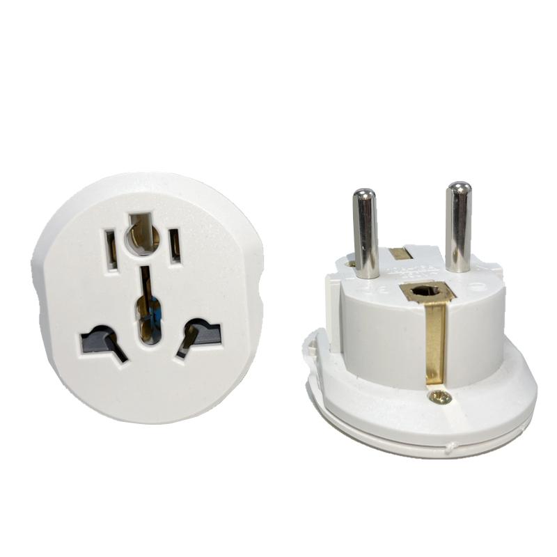 EU Plug Adapter US Plug To EU Plug 16A 250V Travel Adapter Converter 2 Round Korea Socket Universal Portable Wall Socket Adapter